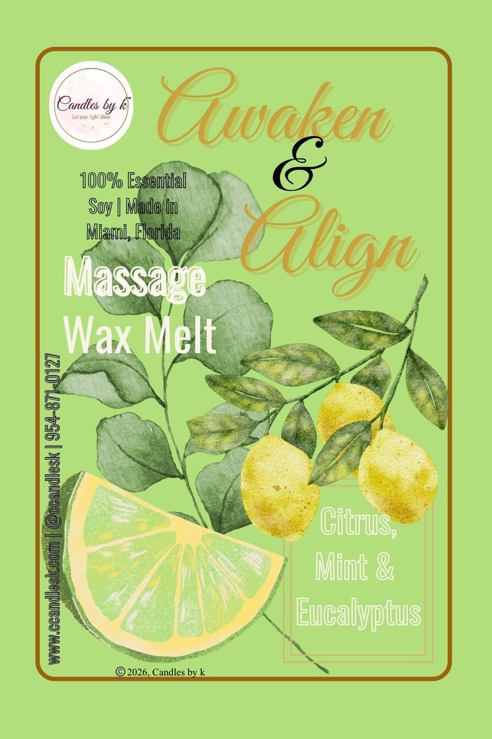 Awaken&Align Massage Wax Melts 3.2 oz